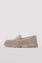 Genuine Leather Beige Women's Casual Shoes 583Za2901-1 - 2