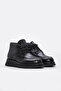 Genuine Leather and Fur Black Women's Thick Sole Boots 217Kza510 - 4