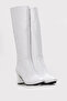 Genuine Leather White Women's Classic Boot 064SZA999 - 5