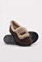 Genuine Leather Brown Suede Women's Casual Shoes 210Za082 - 4