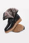 Genuine Leather and Fur Black Women's Classic Boots 657Kza2504 - 3