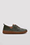 Genuine Leather Dark Olive Women's Casual Shoes 657Za003