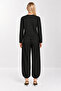 Beli Shawl Modal Blouse Trousers Set Lby0073 Black - 6