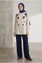 Embroidered Stone Linen Shirt