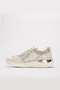 Genuine Leather Beige Gold Women's Casual Shoes 757Za25076 - 3