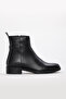 Genuine Leather and Fur Black Women's Classic Boots 257Kza630 - 2