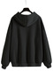 Unisex Hooded Pocket Plain Loose Cardigan - 3
