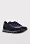 Genuine Leather Navy Blue Men's Casual Shoes 855Ma3030 - 4