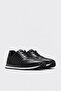 Genuine Leather Black Men's Sports Shoes 154Ma709Dk - 4