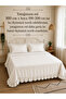 Pearl Ruffle Mustard Yellow Bedspread Set Double Size - 7