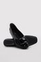 Genuine Leather Black Patent Leather Women's Ballerina Shoes 135Zay3101 - 3