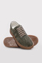 Genuine Leather Khaki Women's Casual Shoes 934Za128 - 3