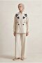 Embroidered Stone Linen Shirt - 2