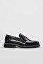 Genuine Leather Black Floater Men's Classic Shoes 867Ma850Eva