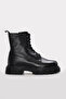 Genuine Leather and Fur Black Floater Women's Classic Boots 710Kza6001 - 2