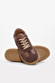 Genuine Leather Brown Suede Women's Casual Shoes 246Za2004 - 4