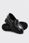 Genuine Leather Black Floater Women's Casual Shoes 583Za2899 - 3