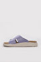 Genuine Leather Lilac Women's Short Heeled Slippers 160Zahr0250 - 2