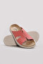 Genuine Leather Pomegranate Flower Women's Short Heeled Slippers 160Zahr0250 - 3