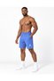 Men's Blue Corded Sports Shorts - Quick-Dry Lightweight Running, Gym, and Basketball Shorts