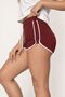 Women's White Striped Lace-Up Mini Shorts - 3