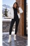 Black Fleece Fitted Jumpsuit - 3