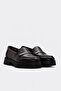Genuine Leather Brown Floater Women's Casual Shoes 583Za2899 - 4