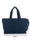 Idily Navy Blue Tote Bag Shoulder Bag Laptop Book Briefcase Portable Tb005 - 2