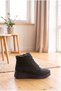 Women's Genuine Leather Fur Lined Lace Detailed Side Zipper Thick Sole Casual Winter Boots & Sneakers - 3