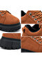 Ba0245 Tan Suede Men's Shoes - Practical, Smart, Rubber Laced, Black, High-Sole, Comfortable Casual Sneaker - 6