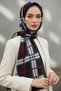 Crepe Shawl 75X195 Smoked Plaid Patterned Wrinkle-Free Women's Shawl - 2