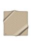 100% pure silk twill scarf 90x90 beige monogram pattern hand stitched - 7