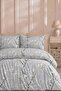Fitted Sheet Duvet Cover Set Double BRANCH Grey
