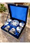 Velvet Boxed Crown Model Set of Six Porcelain Cups - 2