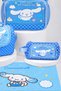 X Dekomus Licensed Blue Cloud Collection School, Thermos Lunch Box and Pencil Bag, Lunch Cover Set - 4