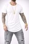 Oval Cut Men's Long Fit T-Shirt - Crew Neck Lycra Long T-Shirt - Long T-Shirt - Long Cut T-Shirt - Men's Longline T-Shirt - Oval Cut Long T-Shirt - Stretchy Long T-Shirt