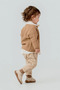 Zurefa Embroidered Knitwear Cardigan 4-Piece Baby Boy Set - Brown - 6