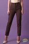 Women's High Waist Fabric Trousers – Pencil Zra Brown Office Business Stylish - 8