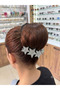 Star Figured Zircon Stone Embellished Comb Clasp - Black Hair Accessory