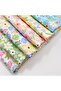 25x25cm MULTI 6pcs Spring and Summer Floral Fresh Pastoral Style Pure Cotton Printed Patchwork Fabri - 2