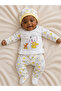 Baby Set 3 Piece Cotton Bodysuit Printed Set Newborn with Gloves - 2