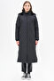 Hooded Quilted Coat Black - 5