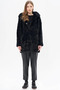 Hooded Plush Coat Black - 5