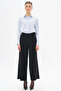 Grass Detailed Wide Leg Trousers Black - 2