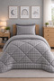 Single Welsoft Puffi Quilt 155X215 |   1 Piece with Pillowcase |   Cotton % Soft - 3