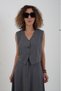 Anthracite Poly Striped Vest - 4