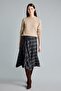 Pencil Checkered Regular Waist Midi Skirt G6127Ax26Wn - 2