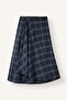 Pencil Checkered Regular Waist Midi Skirt G6127Ax26Wn - 6