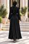 Glittery Evening Dress-Black - 3