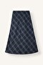 Pencil Checkered Regular Waist Midi Skirt G6127Ax26Wn - 7